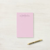Monogrammed Moderne Handschrifsnaam Initialen Post-it® Notes (Op bureau)