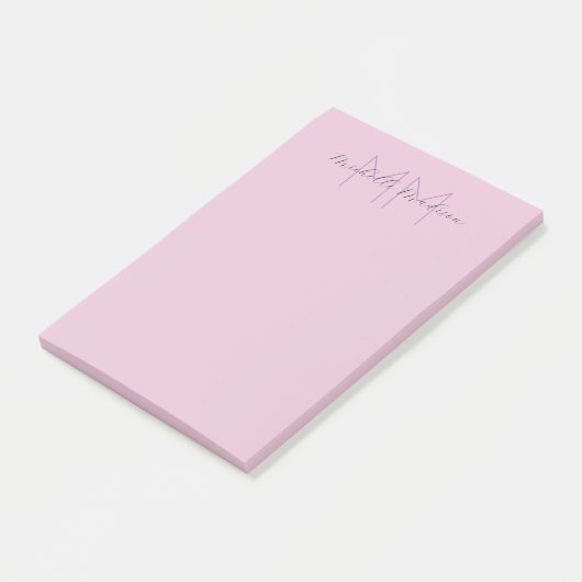Monogrammed Moderne Handschrifsnaam Initialen Post-it® Notes (Schuin)