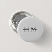 Monogrammed Moderne Handschrifsnaam Initialen Ronde Button 3,2 Cm (Voorkant /achterkant)