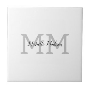 Monogrammed Moderne Handschrifsnaam Initialen Tegeltje