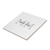 Monogrammed Moderne Handschrifsnaam Initialen Tegeltje (Zijkant)