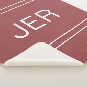 Monogrammed Moderne Minimalistische Eenvoudige Sja Sherpa Deken (3/4)