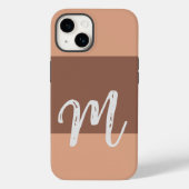 Monogrammed Moderne platte Initialen pasta Case-Mate iPhone Case (Achterkant)