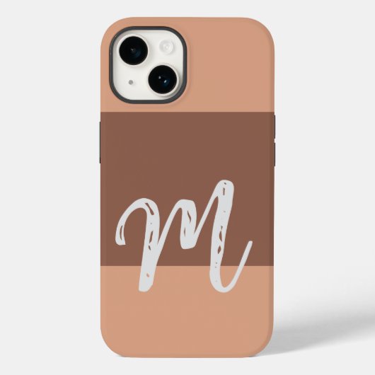 Monogrammed Moderne platte Initialen pasta Case-Mate iPhone Case (Achterkant)
