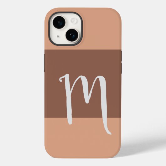 Monogrammed Moderne platte Initialen pasta Case-Mate iPhone Case (Achterkant)
