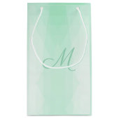 Monogrammed Moderne Sjabloon Elegant Mint Green Klein Cadeauzakje (Achterkant)