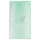 Monogrammed Moderne Sjabloon Elegant Mint Green Klein Cadeauzakje (Voorkant)