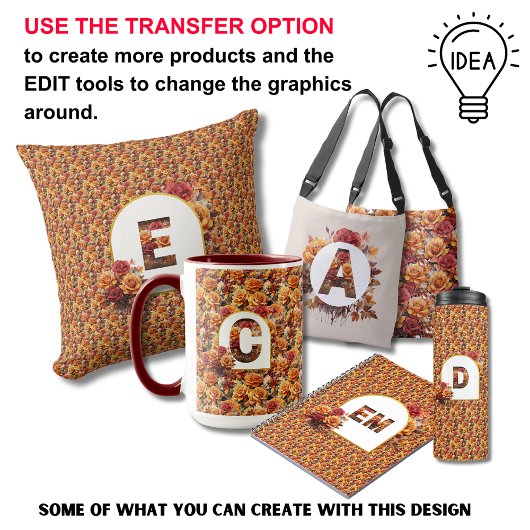 Monogrammed Moeder Oma Verjaardag Herfst Bloemen Fleece Deken