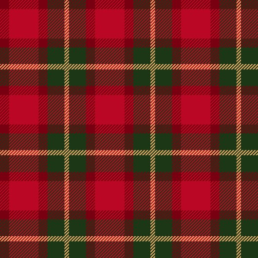 Monogrammed Mok met Rood & Zwart Plaid Ontwerp