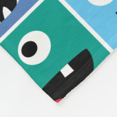 Monogrammed Monster Face Pattern Kinder Colorful Fleece Deken (Hoek)