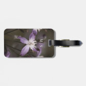 Monogrammed Mooie Paarse Clematis Bloem Bagagelabel (Achterkant horizontaal)