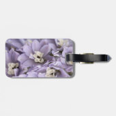 Monogrammed Mooie Paarse Delphinium Bloem Bagagelabel (Achterkant horizontaal)