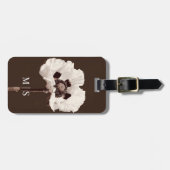 Monogrammed Mooie Witte Montana Wildflower Bagagelabel (Voorkant horizontaal)