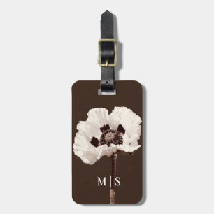 Monogrammed Mooie Witte Montana Wildflower Bagagelabel