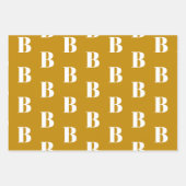 Monogrammed mosterdbrons shades custom Initiaal Inpakpapier Vel (Voorkant 2)