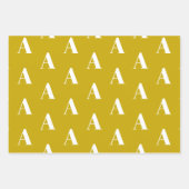 Monogrammed mosterdbrons shades custom Initiaal Inpakpapier Vel (Voorkant)