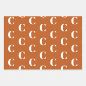 Monogrammed mosterdbrons shades custom Initiaal Inpakpapier Vel (Voorkant 3)