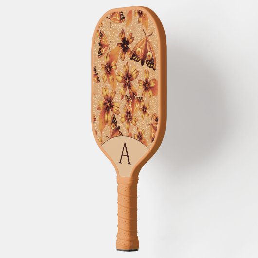 Monogrammed Moth Meadow Amber Pickleball Paddle (Links)