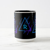 Monogrammed Muziek van 80 houdt me Zane Black Tweekleurige Koffiemok (Center)