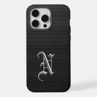 Monogrammed "N" Faux Carbon Fiber OtterBox