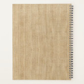 Monogrammed naam aangepaste familie rustiek 2026 planner (Achterkant)