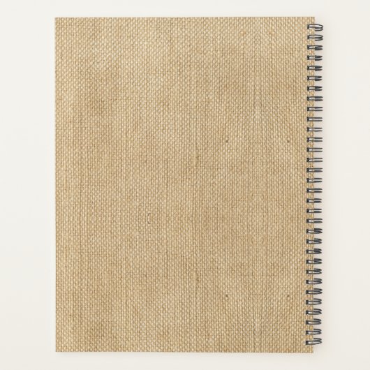 Monogrammed naam aangepaste familie rustiek 2026 planner (Achterkant)