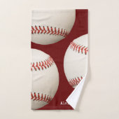 Monogrammed-naam,  Baseball Maroon roest Bad Handdoek (Handdoek)