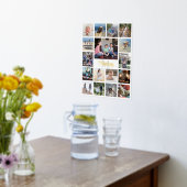 Monogrammed Naam en Initiaal Moderne Fotocollage Folie Afdrukken (Laag (Keuken))