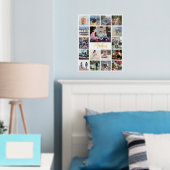 Monogrammed Naam en Initiaal Moderne Fotocollage Folie Afdrukken (Insitu (Slaapkamer))