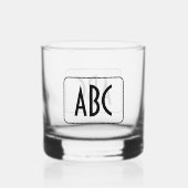 Monogrammed Naam Gepersonaliseerd Whisky Glas (Achterkant)