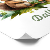 Monogrammed Naam kwekerij Poster Woodland Letter D (Hoek)