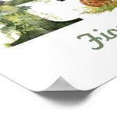 Monogrammed naam kwekerij Poster Woodland letter F (Hoek)