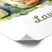 Monogrammed naam kwekerij Poster Woodland letter L (Hoek)