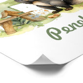 Monogrammed Naam kwekerij Poster Woodland Letter P (Hoek)