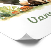 Monogrammed naam kwekerij Poster Woodland letter V (Hoek)