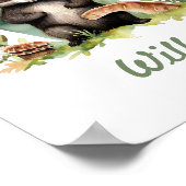 Monogrammed naam kwekerij Poster Woodland letter W (Hoek)