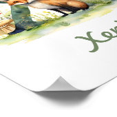 Monogrammed Naam kwekerij Poster Woodland Letter X (Hoek)