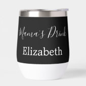 Monogrammed Naam Mama's Drink Zwart Wit (Links)