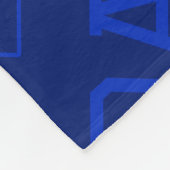Monogrammed naam met naam collage in marineblauw fleece deken (Hoek)