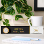 Monogrammed Naam & Moderne Handtekening Naambordje