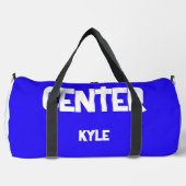 Monogrammed Naam & Positie in Blauw/Wit | plunje Plunjezak (Voorkant)