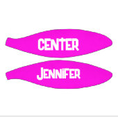 Monogrammed Naam & Positie in Roze/Wit | Basketbal (Panelen)