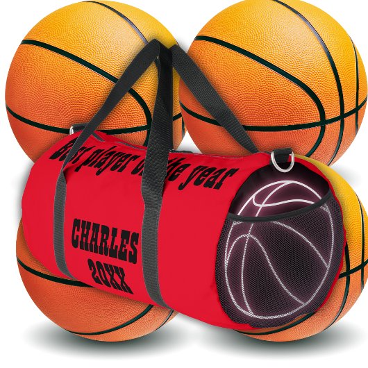 Monogrammed Naam & Tekst in Rood/Zwart | Plunjezak