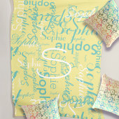 Monogrammed naam typografie patroon fleece deken