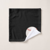 Monogrammed name,  Baseball Black Bad Handdoek (Wasdoekje)