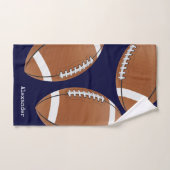 Monogrammed name football Navy Blue Bad Handdoek (Handdoek)
