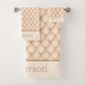 Monogrammed Name Initialen Champagne Gift Bad Handdoek (Insitu)