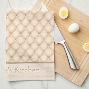 Monogrammed Name Initialen Champagne Gift Theedoek