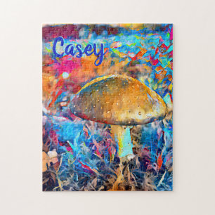 Monogrammed Name Mushroom Fungi Harde uitdaging Legpuzzel