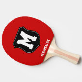 Monogrammed name ping pong paddle for table tennis tafeltennisbatje (Zijkant)